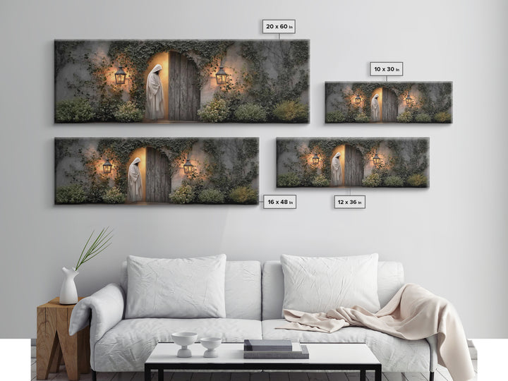 Vine-Covered Calling | Framed Canvas Print | Christian Art | Jesus Painting | Panoramic Art | Christian Decor | Christian Gift | Large Chri