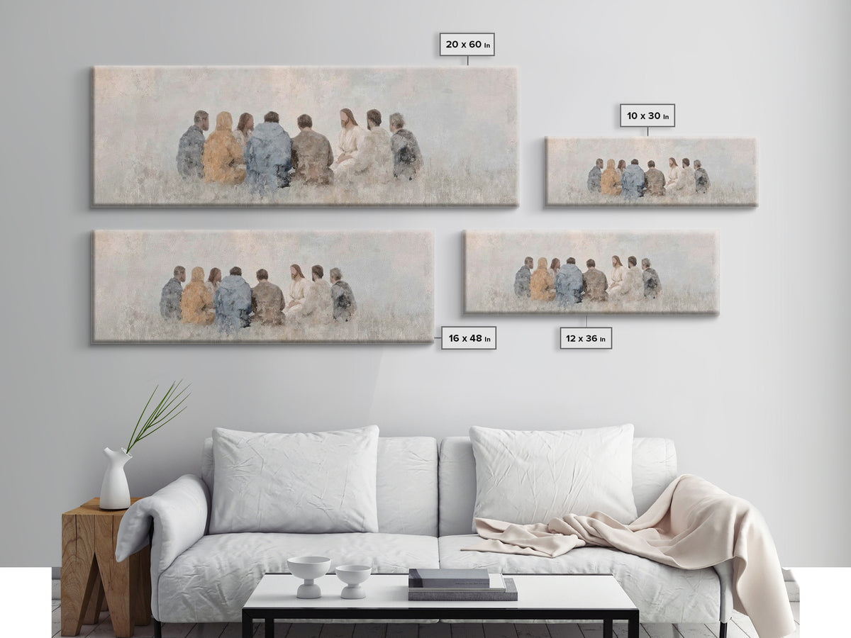 Quiet Covenant – Framed Canvas Print – Panoramic Frame – Christian Art Canvas – Christian Painting – Jesus Painting – Christian Wall Art