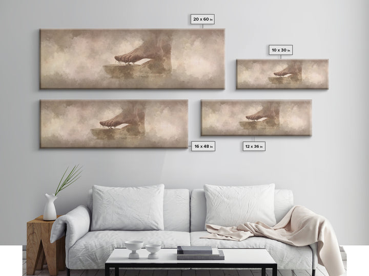 Sacrifice And Bloom, Framed Canvas Print, Christian Wall Art, Christian Art Canvas, Panoramic Wall Art, Christian Painting, Christian Art