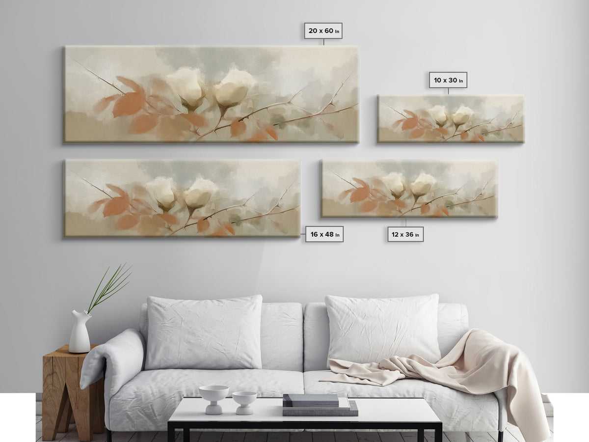 Hope In Bloom, Framed Canvas Print, Christian Art Canvas, Christian Wall Art, Panoramic Print, Christian Art, Christian Painting
