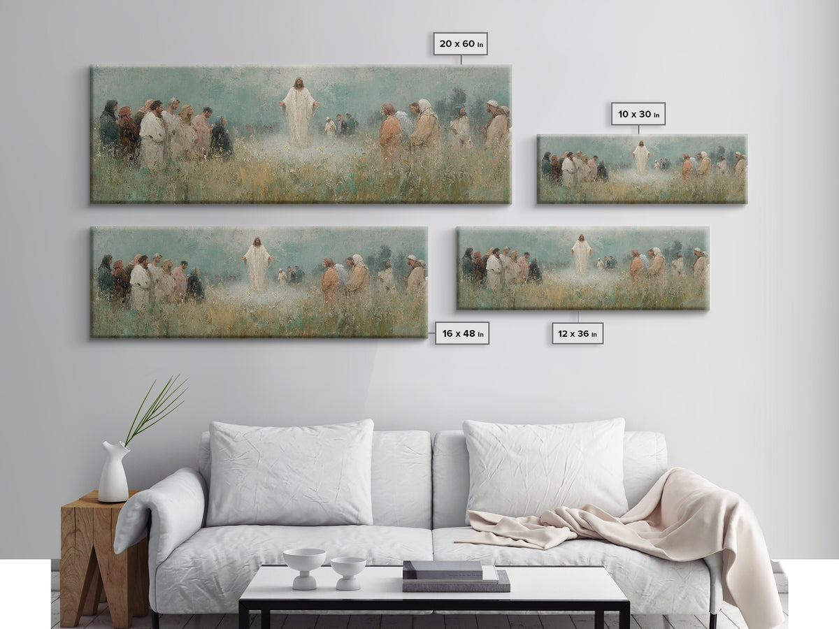 Fields Of Promise – Framed Canvas Print – Christian Wall Art – Panoramic Wall Art – Christian Art Canvas – Christian Painting – Modern Chri