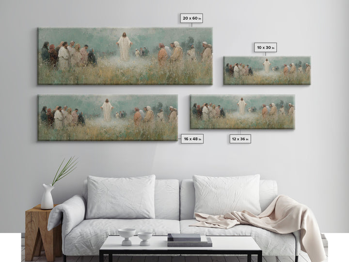 Fields Of Promise – Framed Canvas Print – Christian Wall Art – Panoramic Wall Art – Christian Art Canvas – Christian Painting – Modern Chri