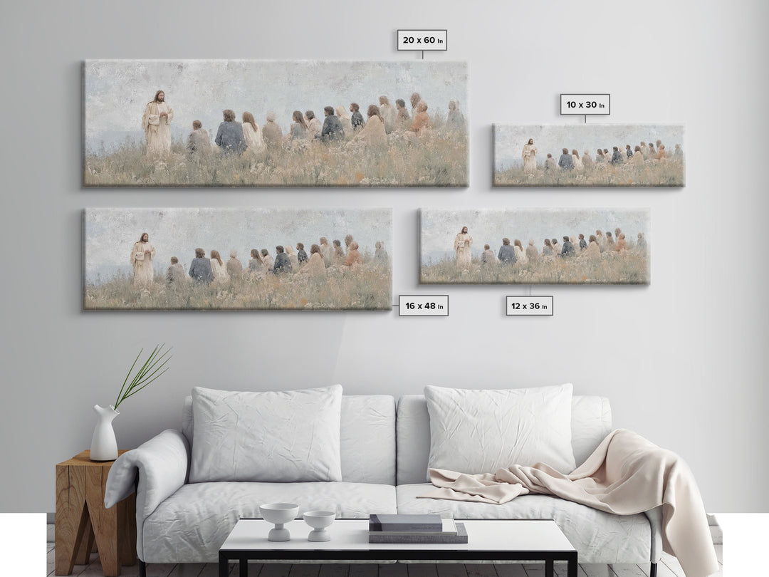 Morning Of Wisdom – Framed Canvas Print – Christian Wall Art – Panoramic Frame – Christian Art Canvas – Jesus Painting – Subtle Christian A
