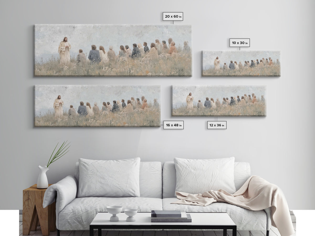 Morning Of Wisdom – Framed Canvas Print – Christian Wall Art – Panoramic Frame – Christian Art Canvas – Jesus Painting – Subtle Christian A