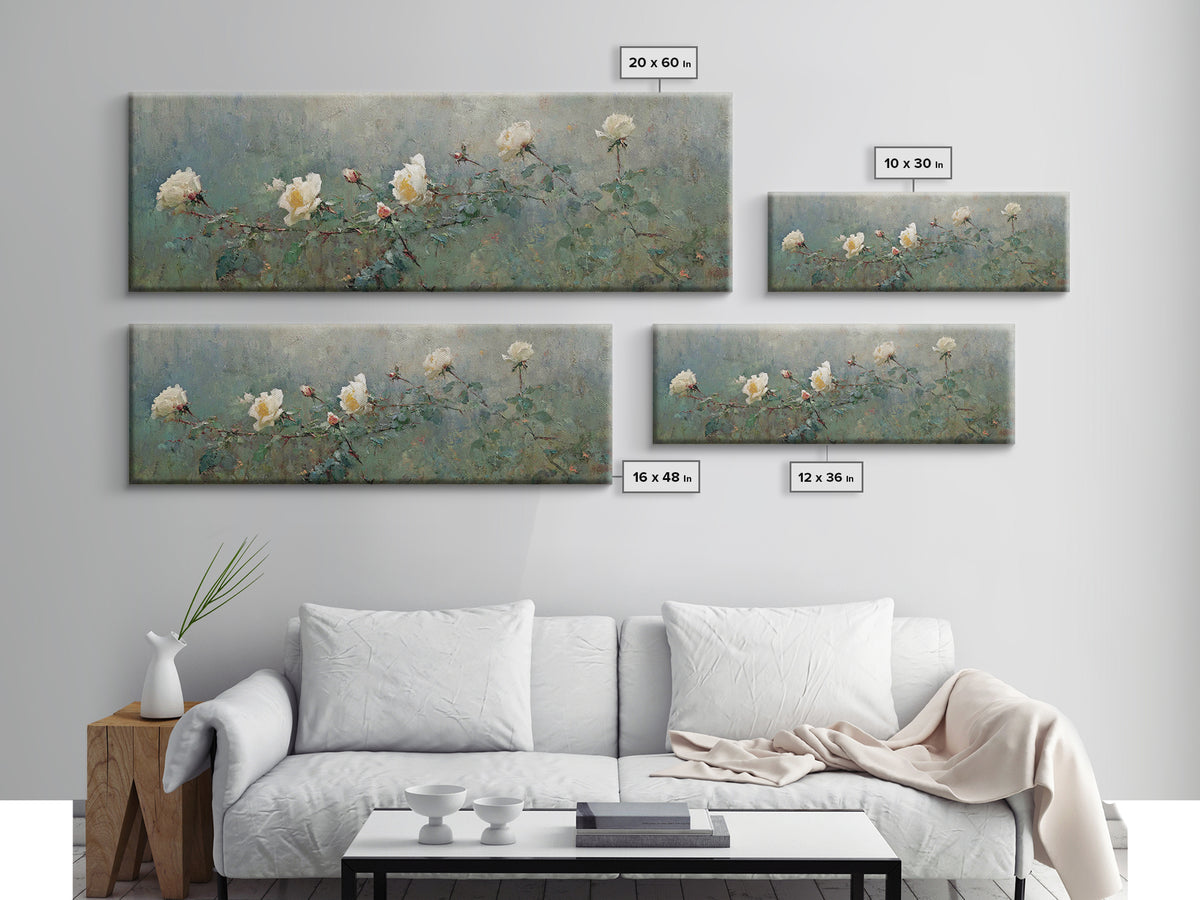 Blossoms Of Grace – Framed Canvas Print – Panoramic Art – Christian Wall Art – Christian Art Canvas – Christian Painting – Christian Decor