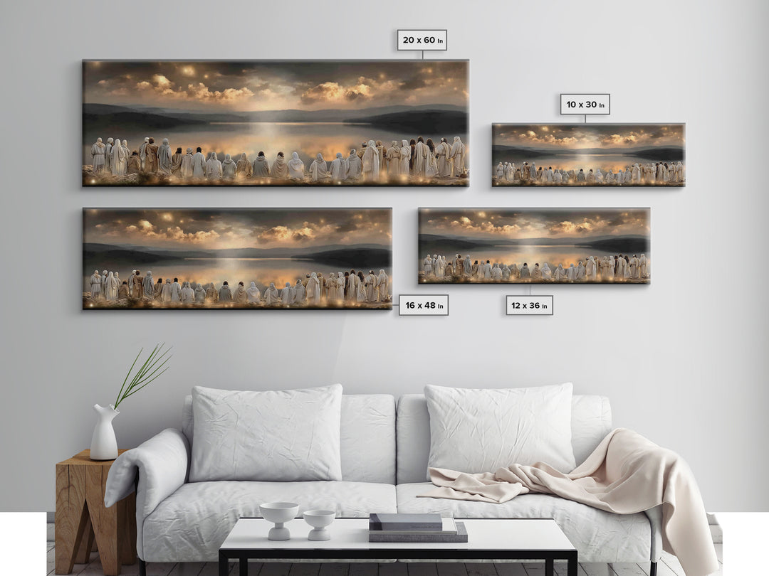 Rising Promise Light – Framed Canvas Print – Christian Wall Art – Panoramic Print – Jesus Canvas Art – Modern Christian Art – Christmas Déc