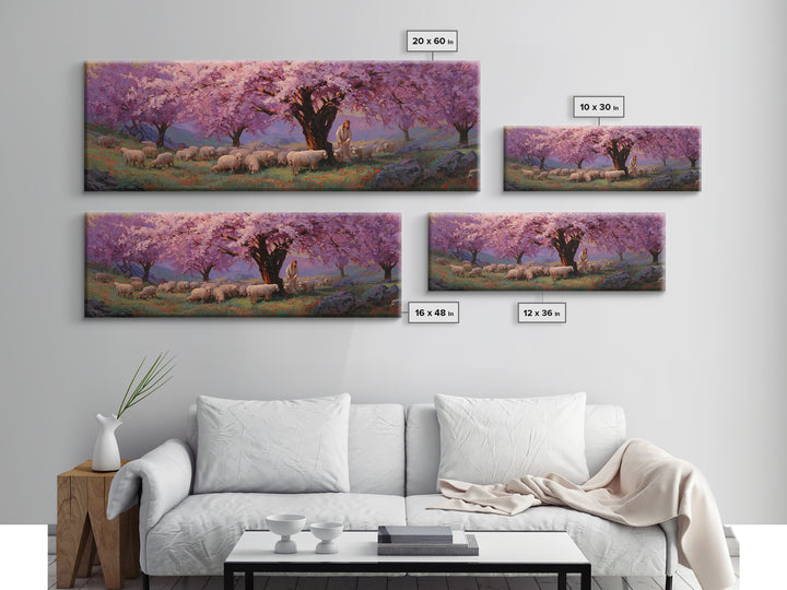 Petal Haven Light | Framed Canvas Print | Panoramic Print | Christian Wall Art | Jesus Painting | Christian Art Gift | Christian Canvas Art