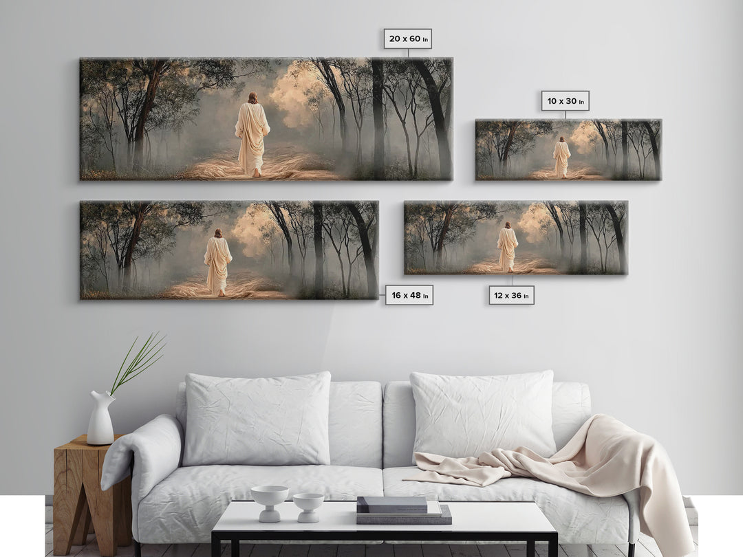 Steps Of Glory | Framed Canvas Print | Panoramic Painting | Christian Art | Jesus Painting | Christian Art Canvas | Christmas Wall Art