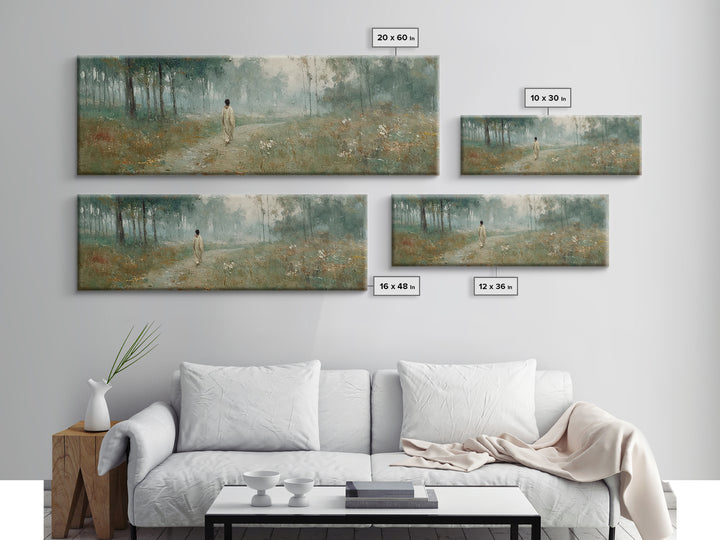 Path Of Refuge – Framed Canvas Print – Extra Wide Art – Christian Paintings – Jesus Canvas Art – Christian Wall Art – Christmas Art