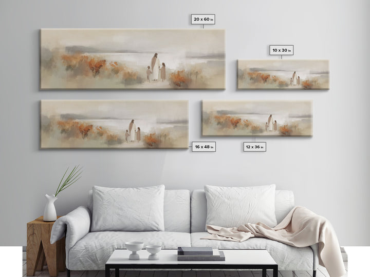 Fields Of Comfort | Framed Canvas Print | Panoramic Wall Art | Christian Art Canvas | Jesus Painting | Christian Art | Christian Gift Ideas