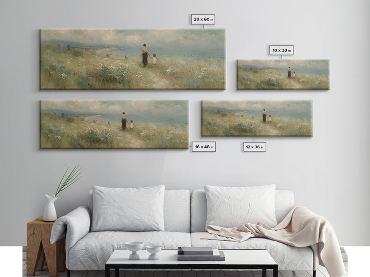 Soft Morning Bloom – Framed Canvas Print – Panoramic Wall Art – Christian Art – Jesus Painting – Christian Art Canvas – Christian Gift