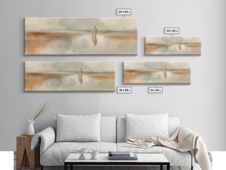 Eternal Calm – Framed Canvas Print – Panoramic Frame – Christian Art – Jesus Painting – Christian Canvas Art – Christian Wall Art