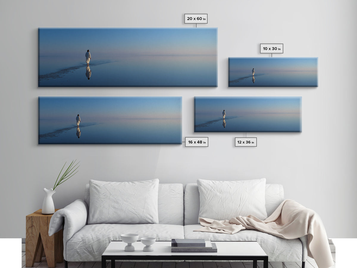 Heavenly Stillness | Framed Canvas Print | Panoramic Art | Christian Art Canvas | Jesus Painting | Christmas Art | Christian Wall Art