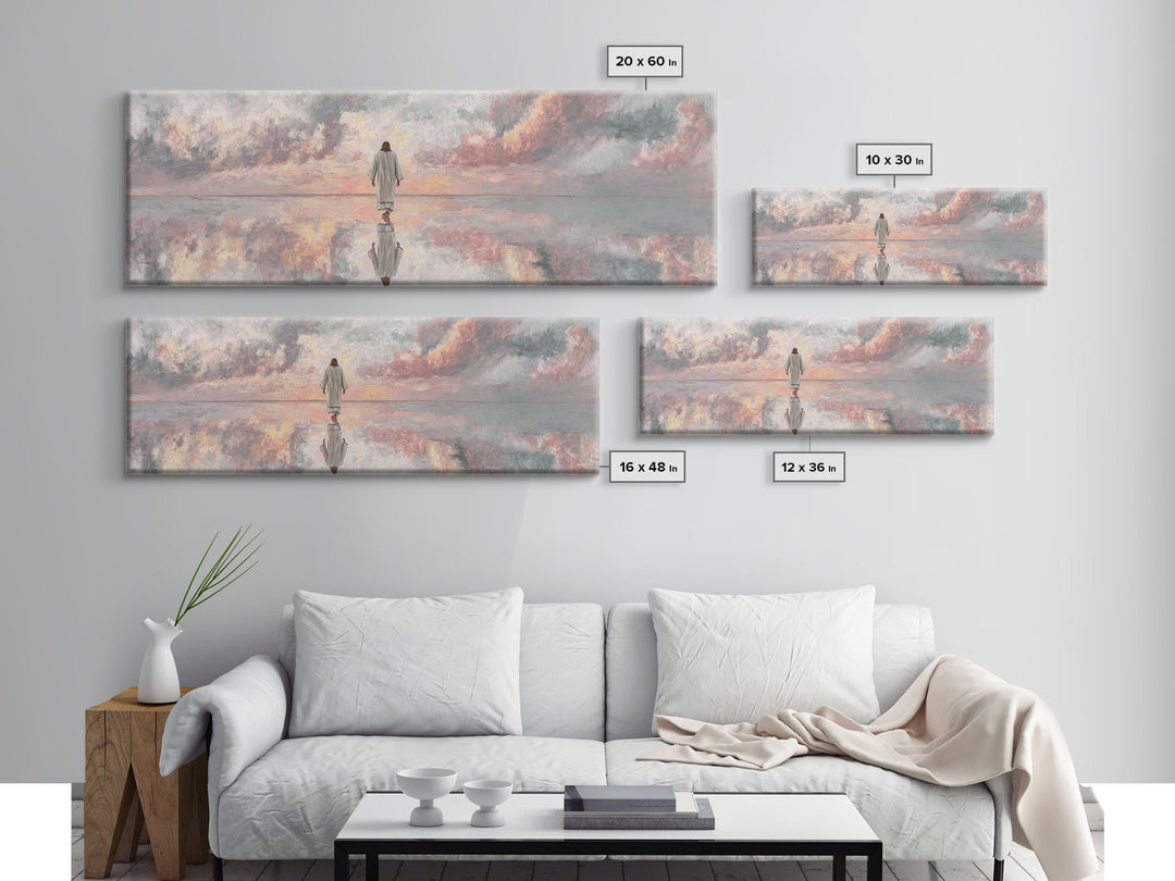 Blessed Journey | Framed Canvas Print | Panoramic Art | Christian Decoration | Jesus Canvas Art | Christian Wall Art | Christian Art