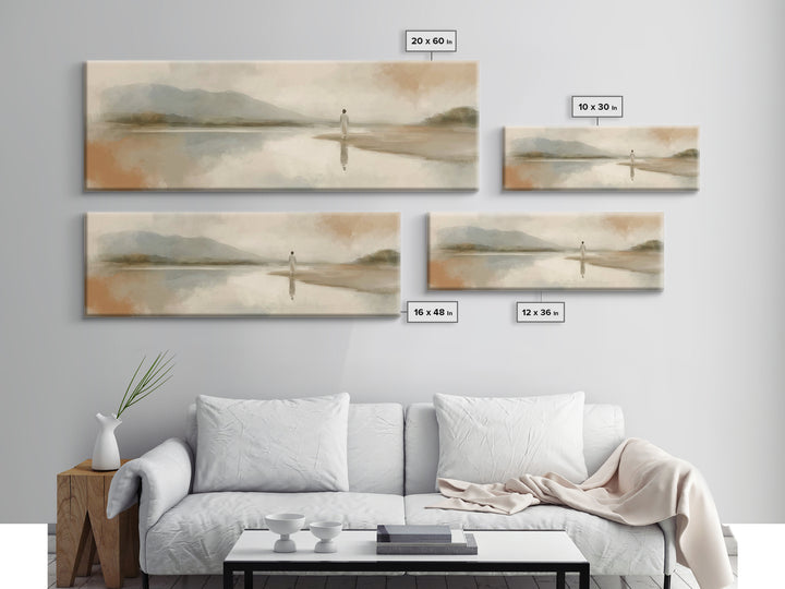 Hillside Promise, Framed Canvas Print, Panoramic Wall Art, Christian Art Canvas, Jesus Painting, Christian Decorations, Christian Gift