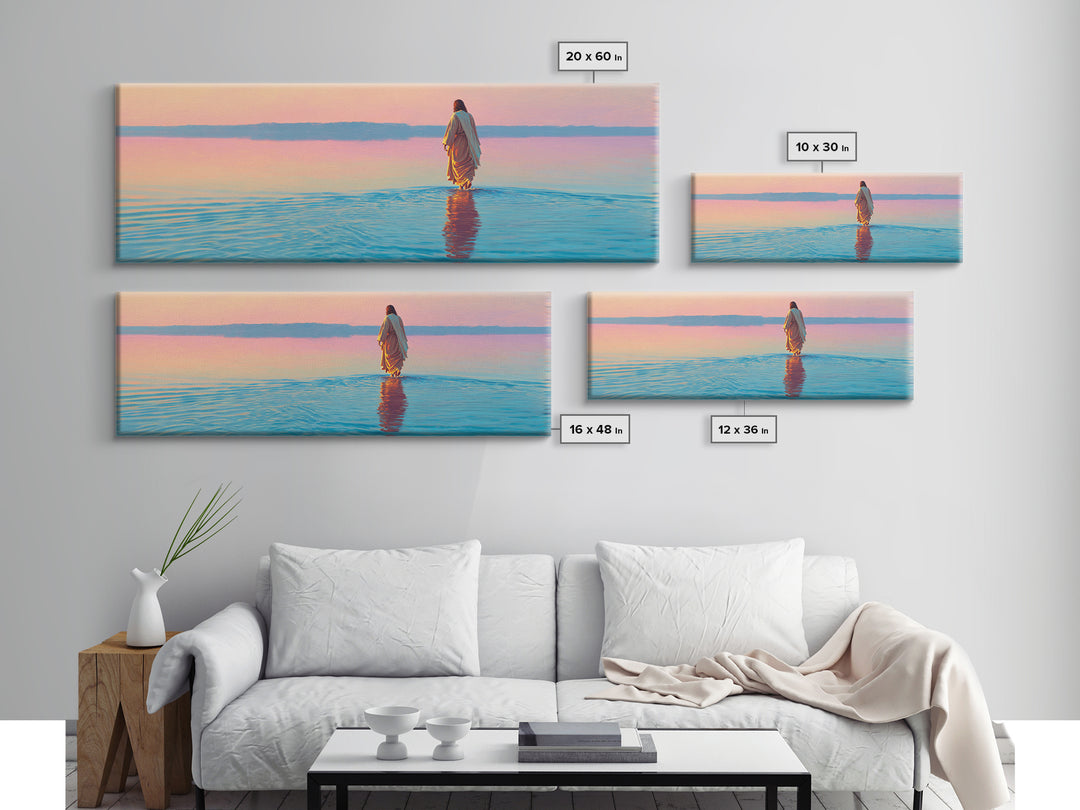 Radiant Morning – Framed Canvas Print – Extra Wide Art – Christian Art – Jesus Painting – Christian Canvas Art – Christian Wall Art