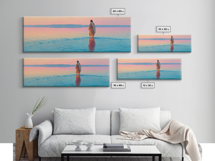 Radiant Morning – Framed Canvas Print – Extra Wide Art – Christian Art – Jesus Painting – Christian Canvas Art – Christian Wall Art