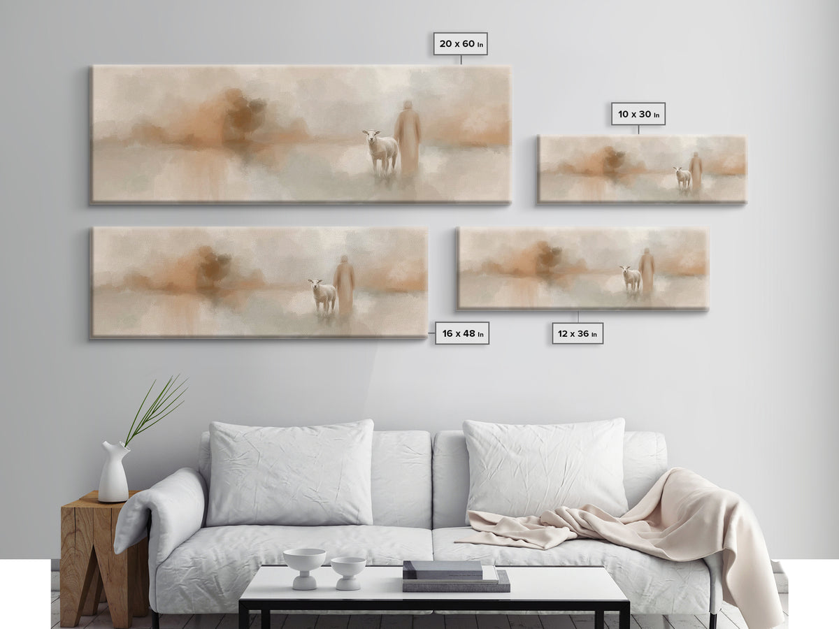Silent Hope – Framed Canvas Print – Panoramic Frame – Christian Christmas Art – Jesus Painting – Christian Art Canvas – Vintage Christian A