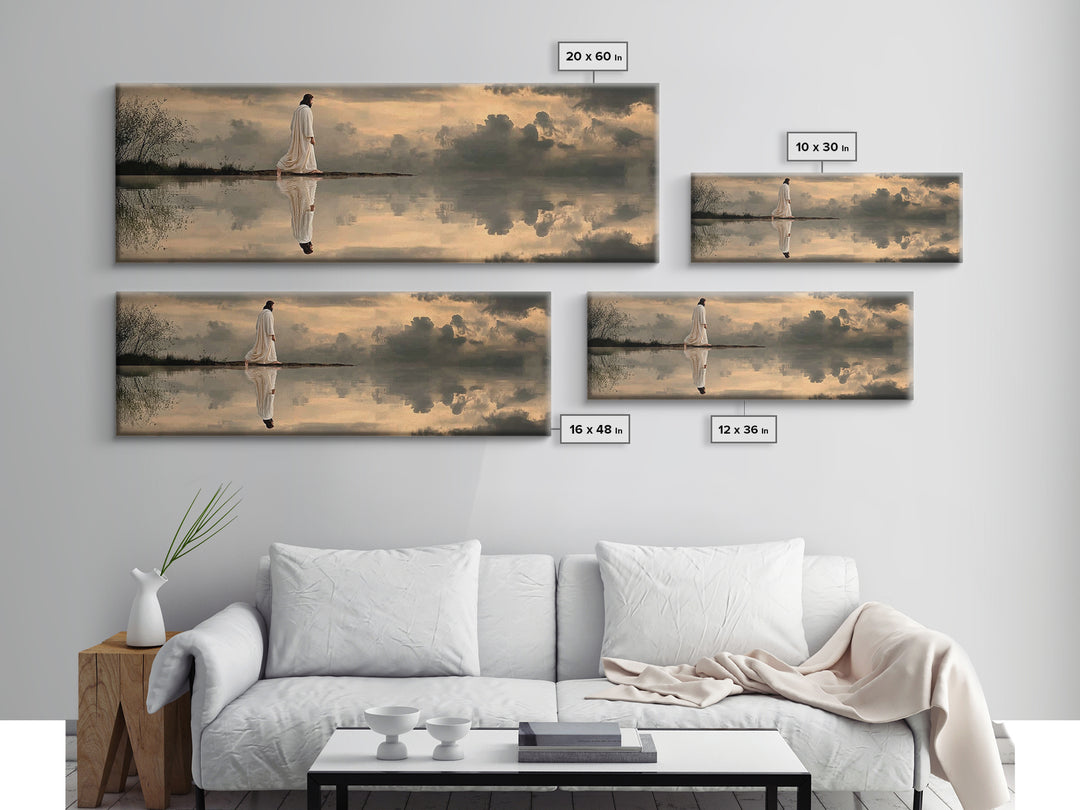 Dawn Of Mercy – Framed Canvas Print – Christian Wall Art – Christian Art Canvas – Jesus Painting – Panoramic Art