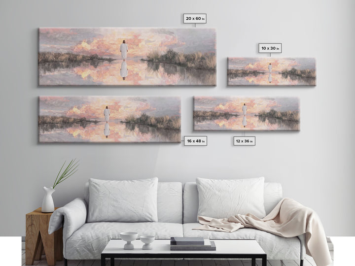 Radiant Horizon | Framed Canvas Print | Christian Wall Art | Panoramic Print | Jesus Painting | Christian Art Canvas