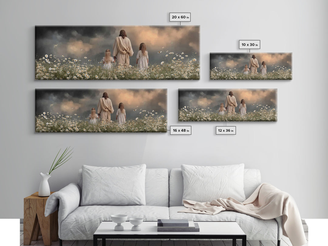 Light of Mercy | Framed Canvas Print | Panoramic Wall Art | Christian Art Canvas | Christian Wall Art | Jesus Painting | Christian Christma