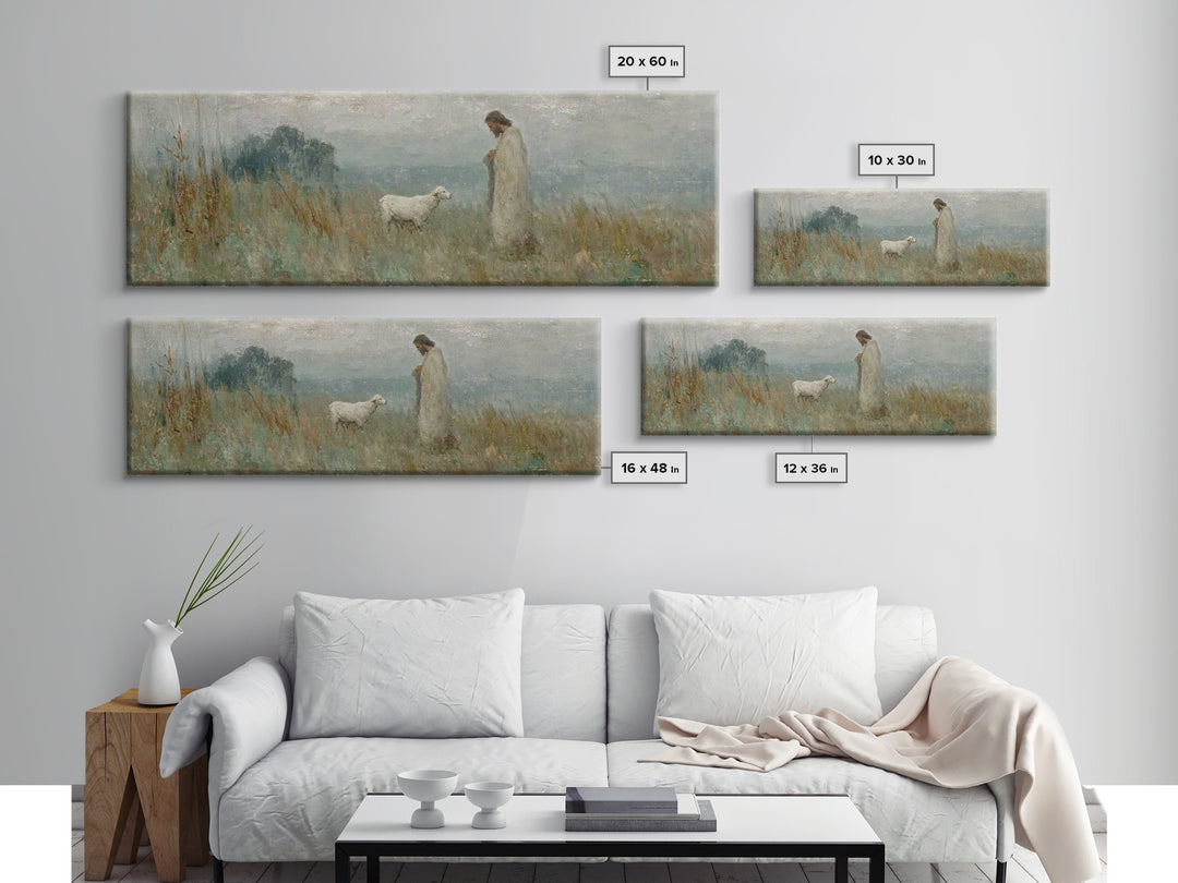 Pathway of Hope | Framed Canvas Print | Extra Wide Art | Christian Wall Art | Christian Art Canvas | Jesus Painting | Christmas Art | Chris