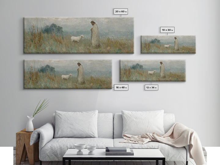 Pathway of Hope | Framed Canvas Print | Extra Wide Art | Christian Wall Art | Christian Art Canvas | Jesus Painting | Christmas Art | Chris