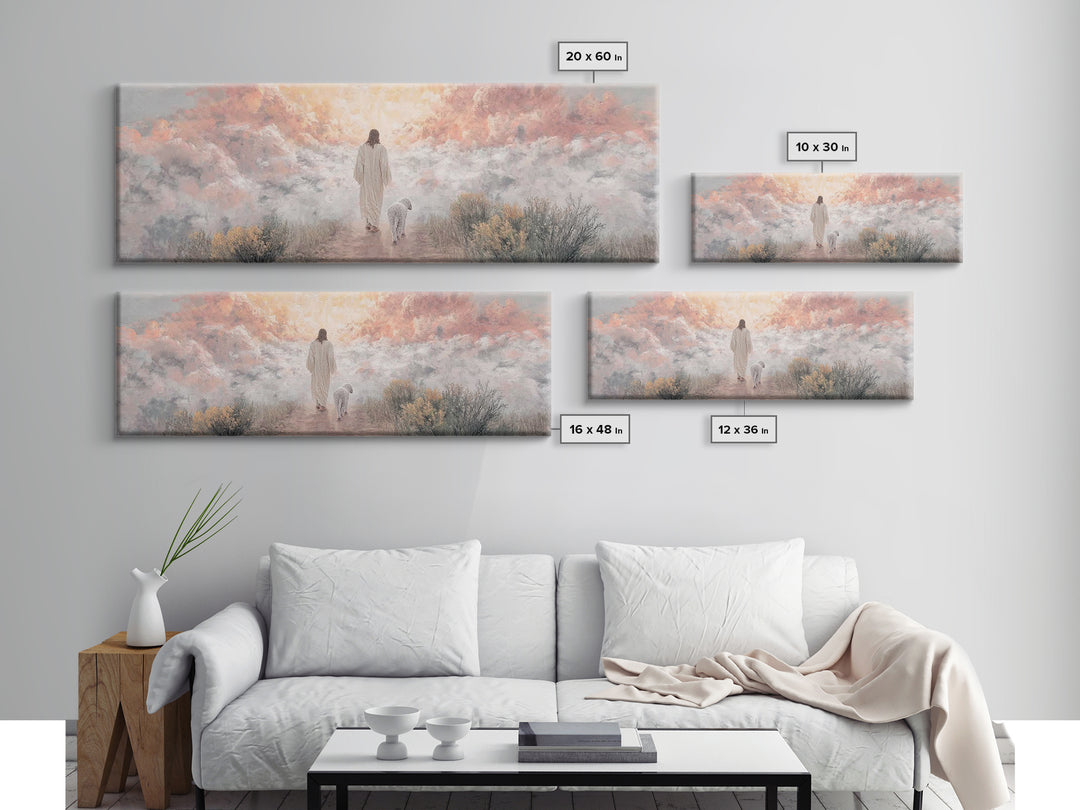 Radiant Ascension – Framed Canvas Print – Panoramic Print – Christian Wall Art – Christian Art Canvas – Jesus Painting – Christmas Art – Ch