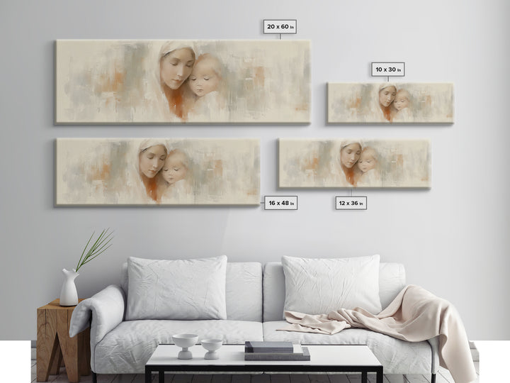 Blessed Dawn Stillness | Framed Canvas Print | Panoramic Art | Jesus Painting | Christian Art Canvas | Christian Wall Art | Christmas Art