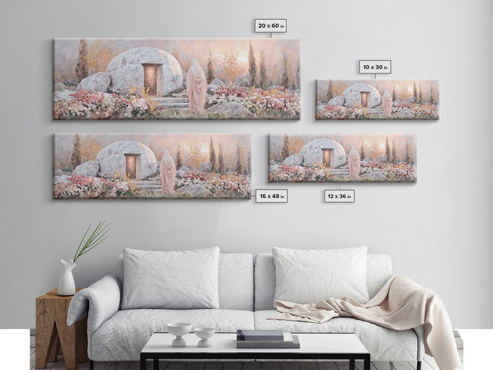 Eternal Morning Peace | Framed Canvas Print | Extra Wide Art | Christian Paintings | Christian Art Gift | Christian Wall Art | Christmas Ca