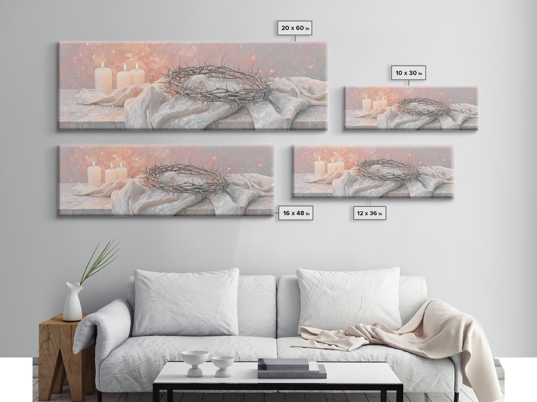 Crown Of Salvation | Framed Canvas Print | Panoramic Art | Christian Art Canvas | Christian Wall Art | Christian Art Print | Christian Gift