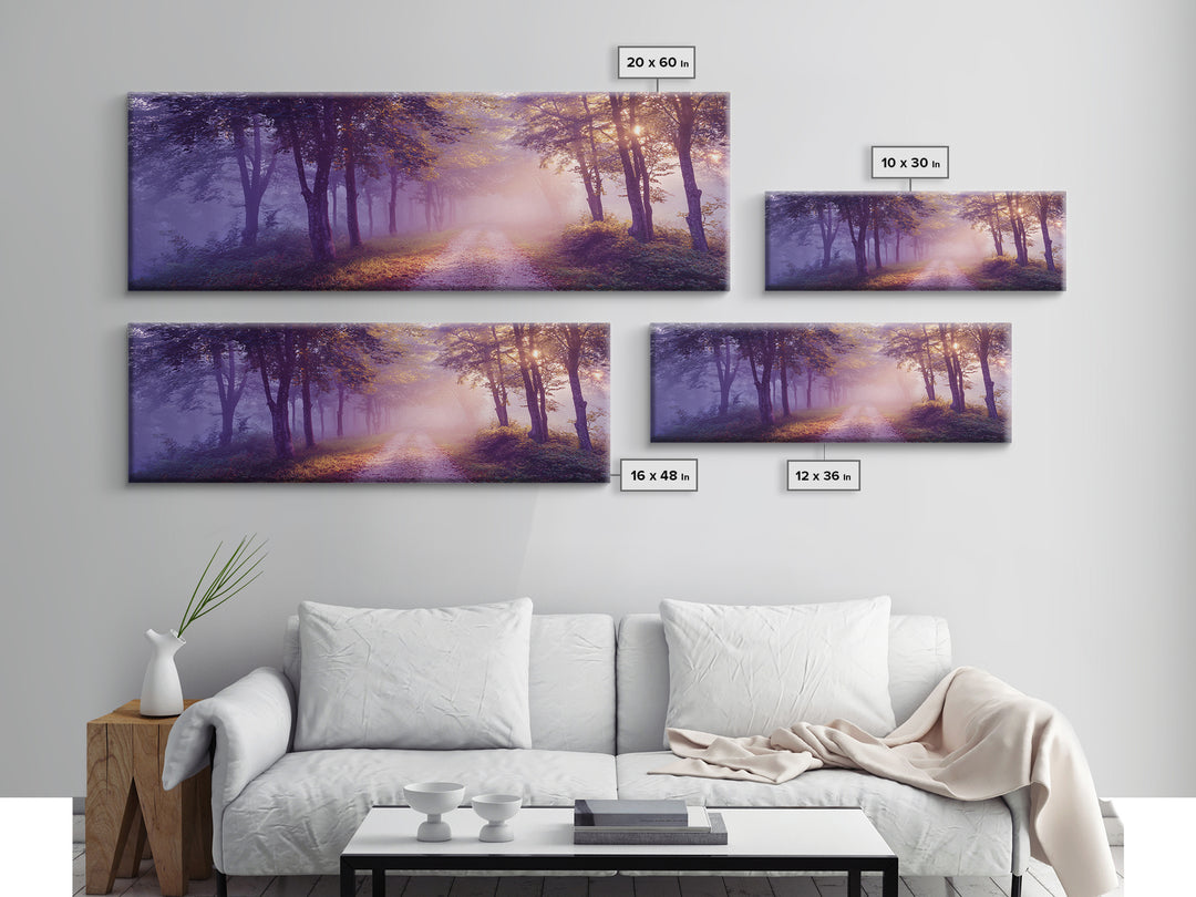 Dawnwood Journey | Framed Canvas Print | Panoramic Painting | Christian Art Print | Christian Wall Art | Moody Christian Art | Christian Ar