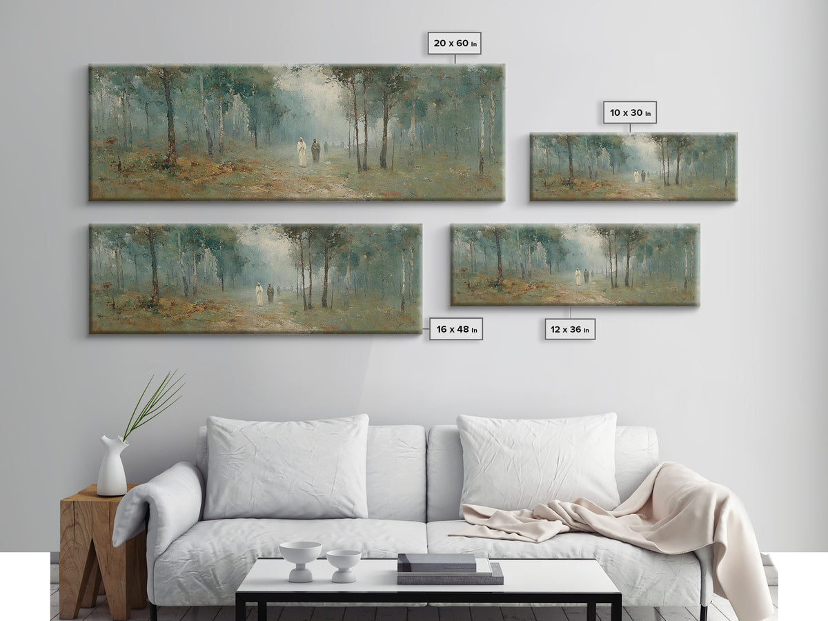 Golden Hour Peace, Framed Canvas Print, Extra Wide Art, Christian Wall Art, Moody Christian Art, Christian Art Painting, Christian Gift Ide