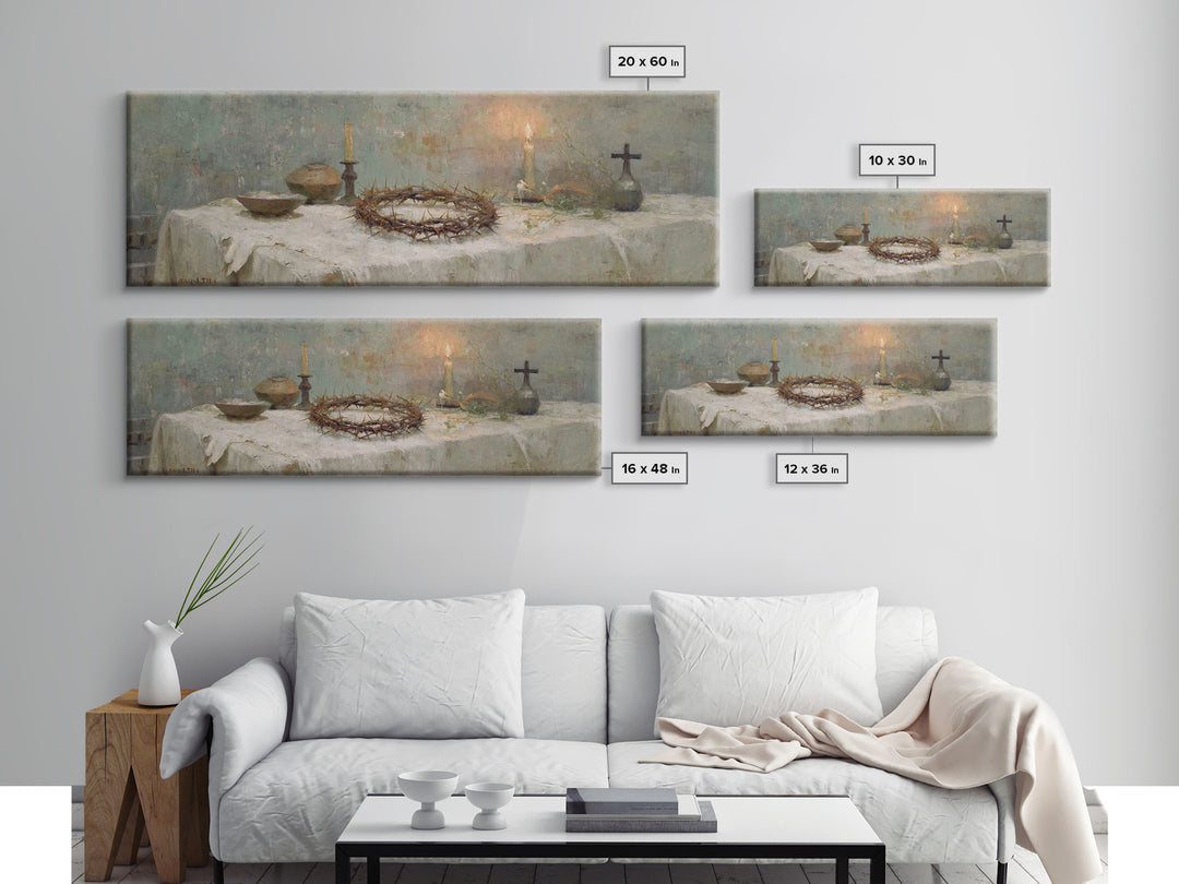 Thorns Of Grace – Framed Canvas Print – Panoramic Frame – Christian Art Canvas – Christian Wall Art – Christian Painting – Subtle Christian