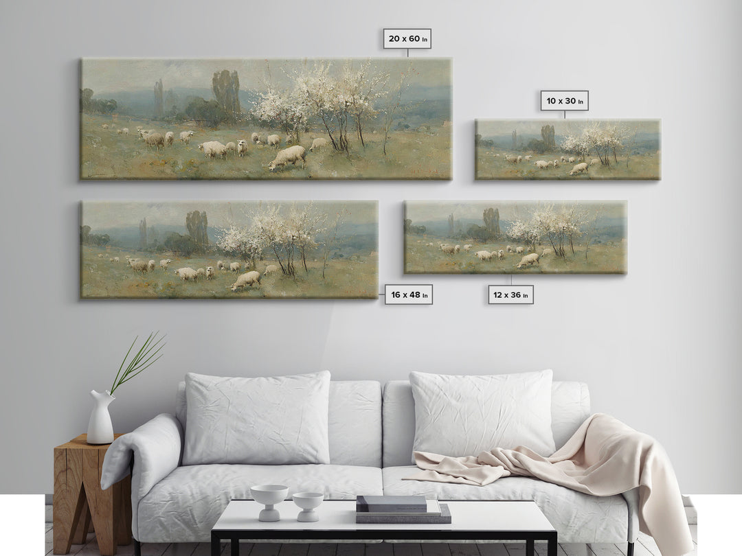 Heavenly Orchard | Framed Canvas Print | Christian Art Canvas | Christian Wall Art | Panoramic Wall Art | Jesus Painting | Christmas Art