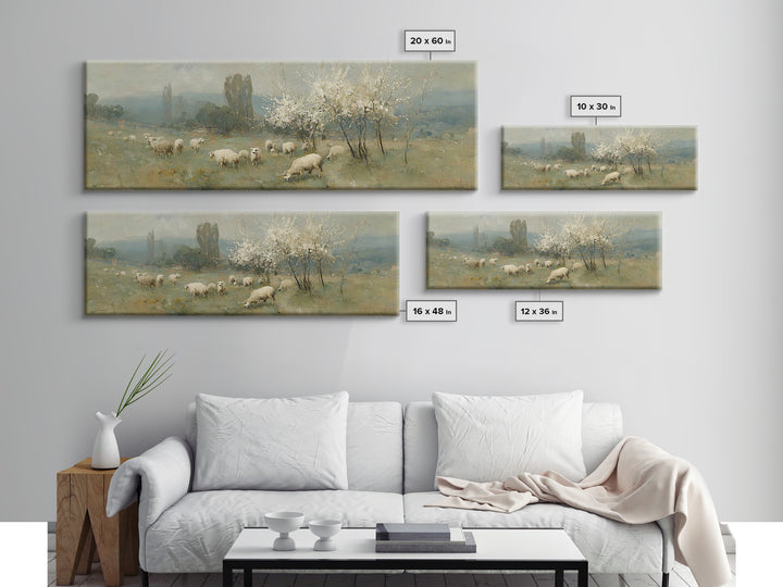 Heavenly Orchard | Framed Canvas Print | Christian Art Canvas | Christian Wall Art | Panoramic Wall Art | Jesus Painting | Christmas Art