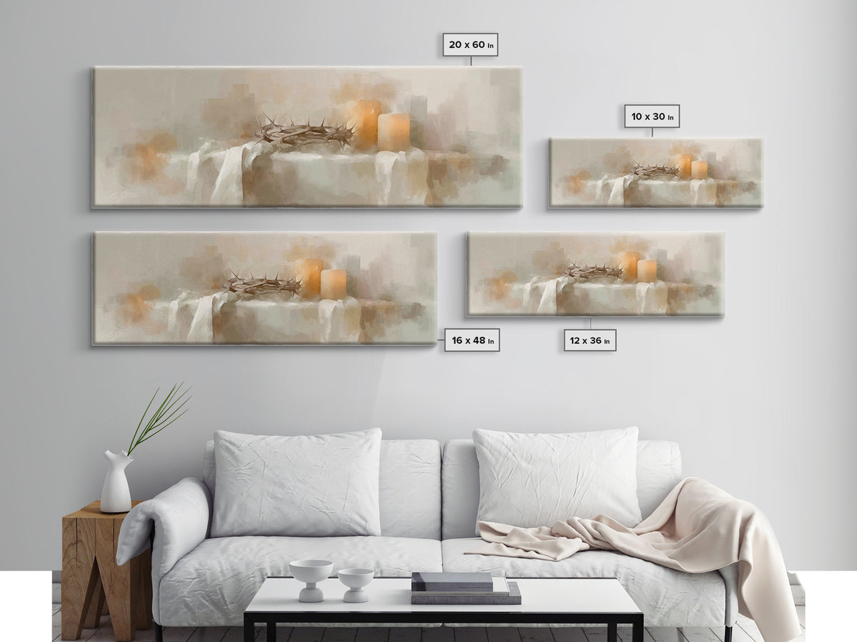 Holy Promise | Framed Canvas Print | Christian Art | Christian Wall Art | Panoramic Frame | Christian Art Canvas | Christmas Art