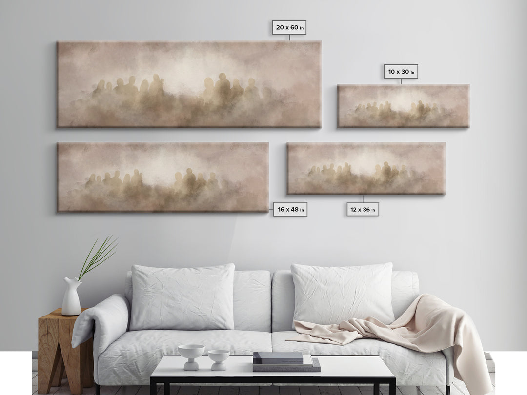 Shadows Of Witness – Framed Canvas Print – Christian Art Canvas – Christian Wall Art – Panoramic Painting – Christian Christmas Art – Chris