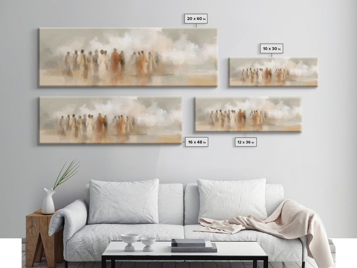 Desert Disciples | Framed Canvas Print | Christian Art Canvas | Christian Wall Art | Panoramic Print | Christian Painting | Christmas Art
