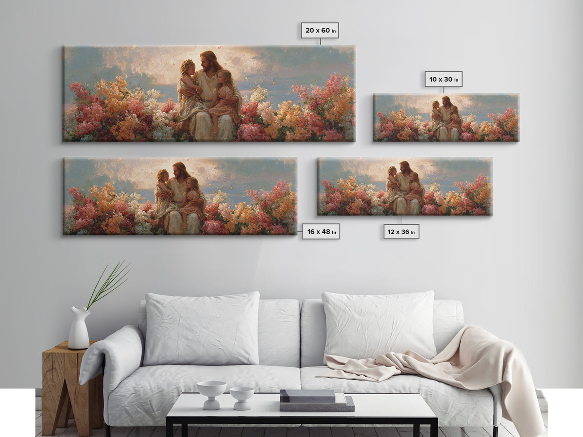 Endless Peace – Framed Canvas Print – Jesus Painting – Christian Art Canvas – Christian Wall Art – Panoramic Art – Christian Christmas