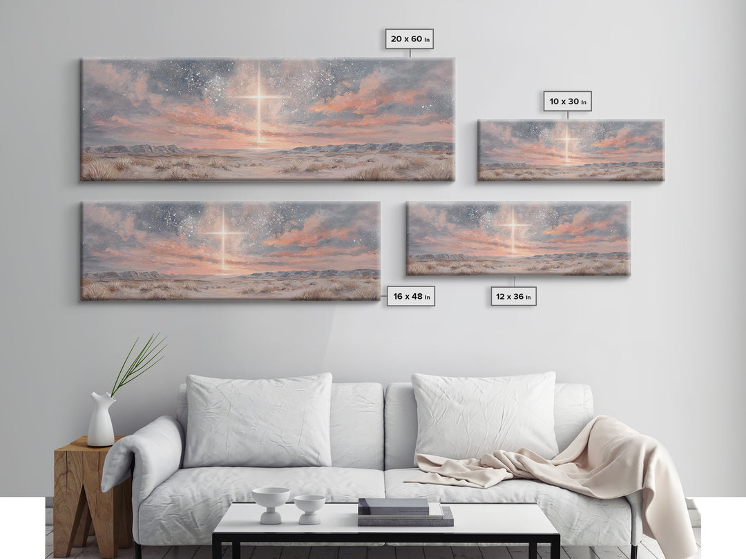 Star Of Bethlehem – Framed Canvas Print – Christian Wall Art – Christian Art Canvas – Christmas Art – Panoramic Frame – Christian Gift