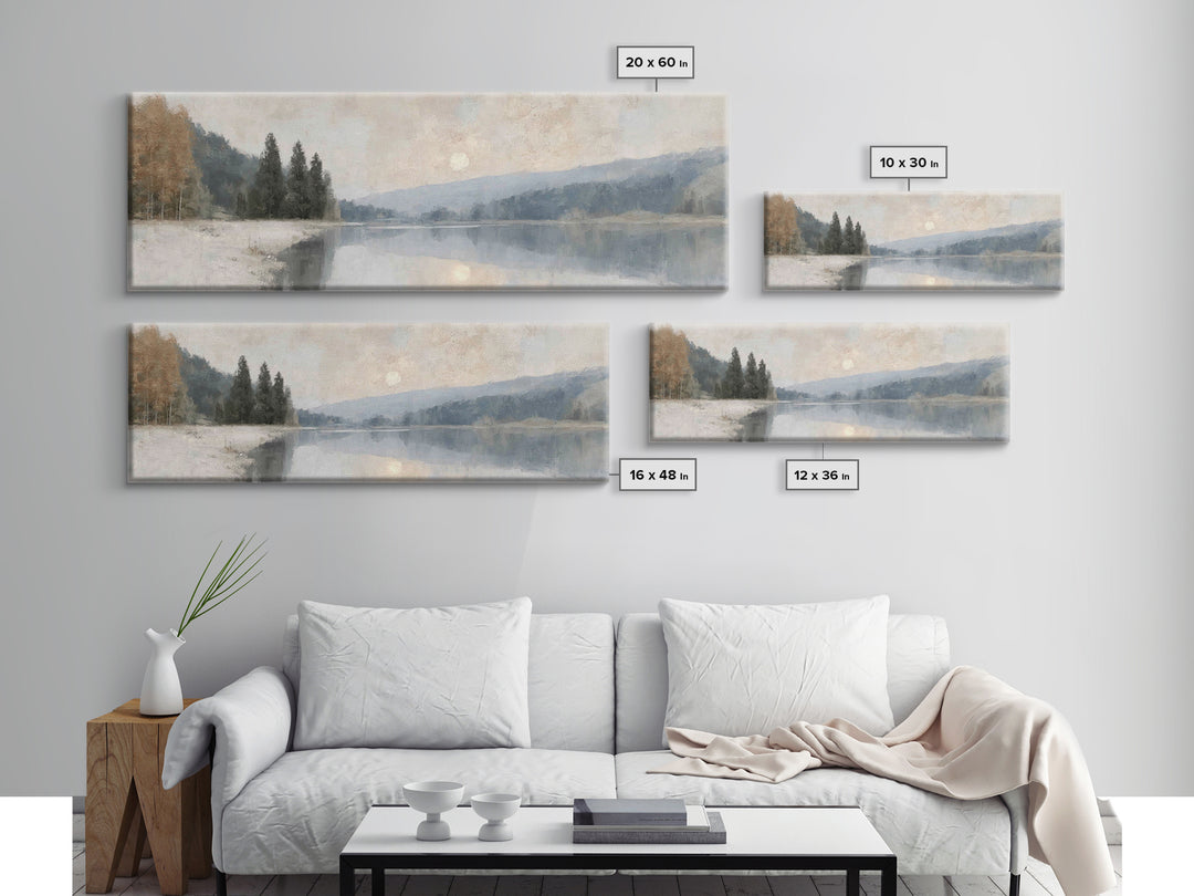 Still Waters Hope - Framed Canvas Print - Christian Art Canvas - Christian Wall Art - Panoramic Print - Christian Decor - Christian Gift