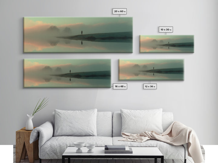 Heavenly Dawn, Framed Canvas Print, Christian Art Canvas, Jesus Painting, Panoramic Wall Art, Christian Wall Art, Christmas Art