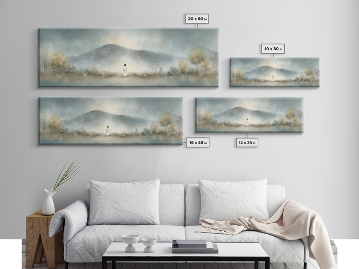Silent Horizon | Framed Canvas Print | Christian Wall Art | Panoramic Painting | Jesus Canvas Art | Christian Art Canvas | Christmas Art