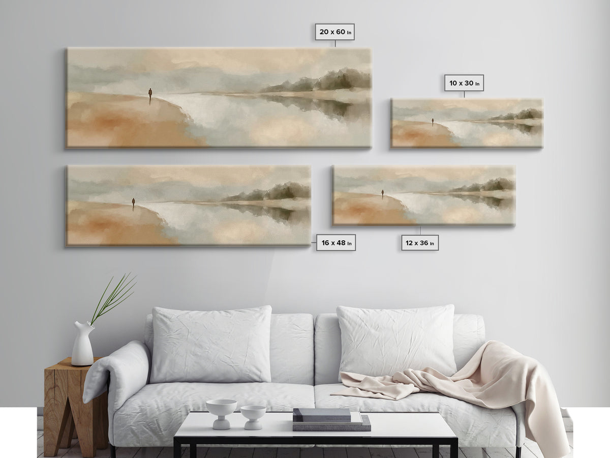 Graceful Journey | Framed Canvas Print | Jesus Painting | Christian Wall Art | Panoramic Wall Art | Christian Art Canvas | Christmas Art
