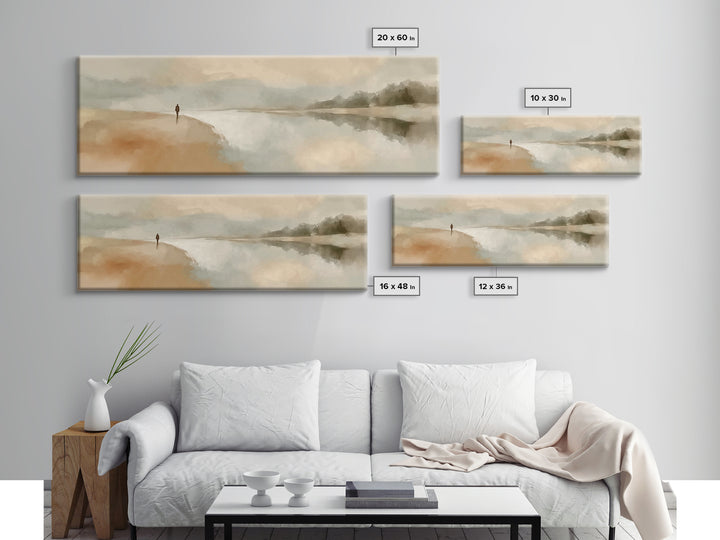 Graceful Journey | Framed Canvas Print | Jesus Painting | Christian Wall Art | Panoramic Wall Art | Christian Art Canvas | Christmas Art