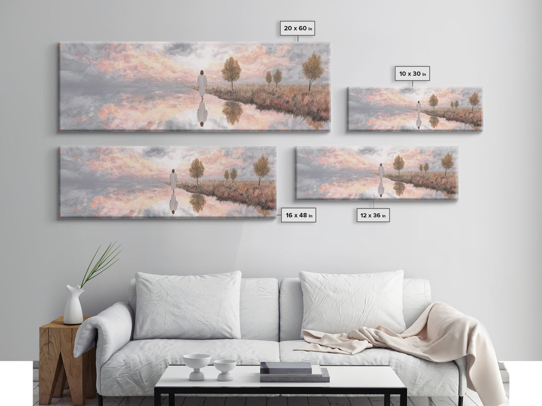Radiant Promise – Framed Canvas Print – Panoramic Wall Art – Christian Art Canvas – Jesus Painting – Christian Wall Art – Christmas Art
