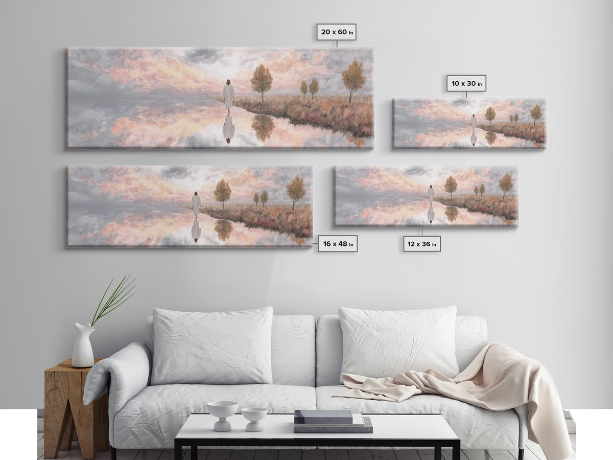 Radiant Promise – Framed Canvas Print – Panoramic Wall Art – Christian Art Canvas – Jesus Painting – Christian Wall Art – Christmas Art