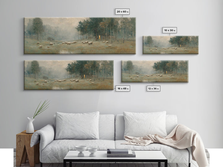 Shepherds Of Peace – Framed Canvas Print – Panoramic Art – Christian Wall Art – Christian Art Canvas – Christmas Art – Christian Painting