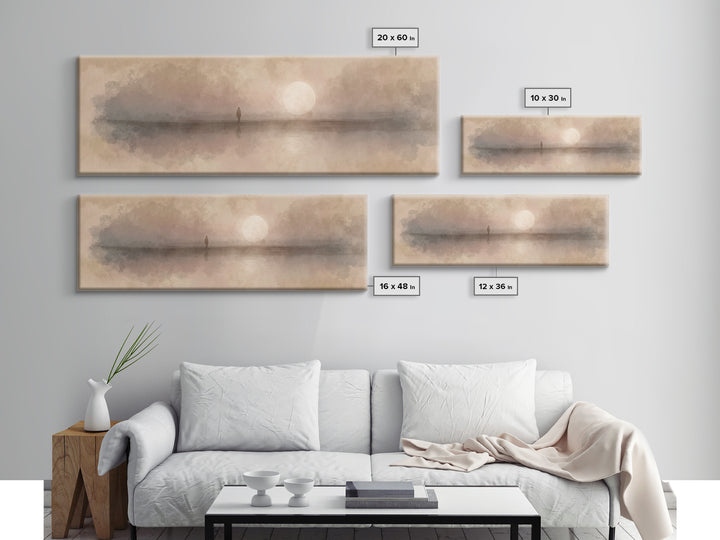 Journey At Dawn | Framed Canvas Print | Christian Wall Art | Panoramic Art | Christian Art Canvas | Christian Christmas Art